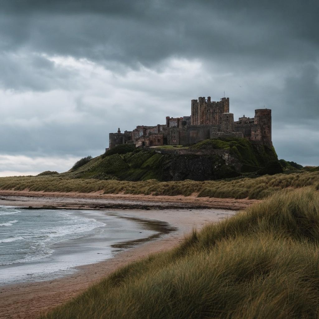 Bamburgh Castle and the Northumberland coast